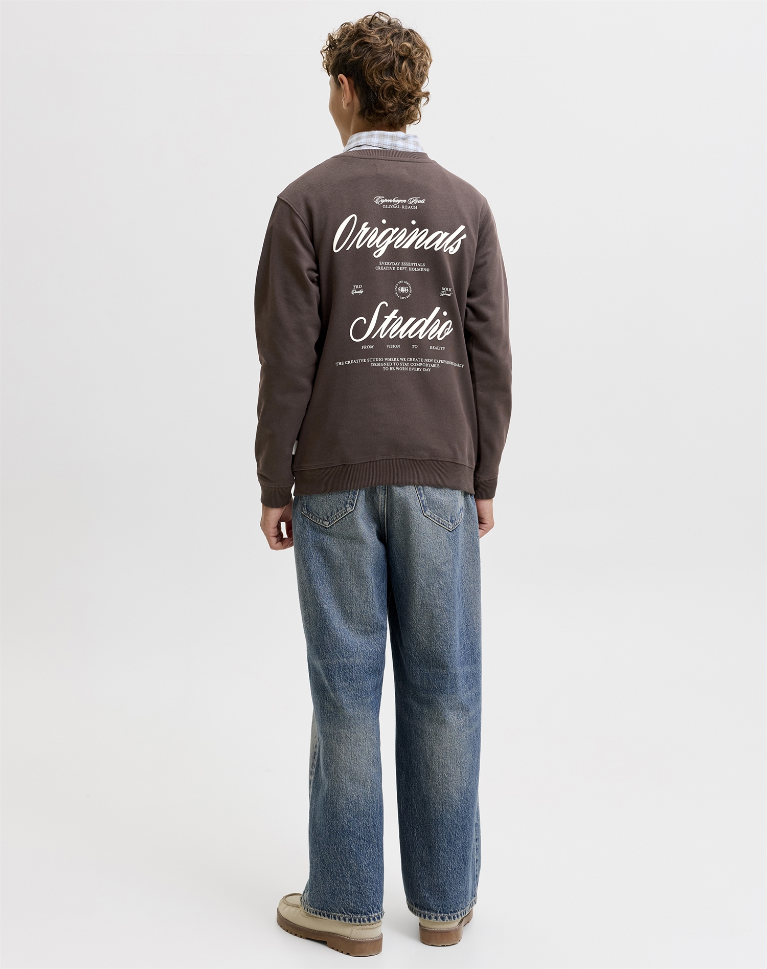 Jack & Jones Junior - JORNorrebro Typo Back Sweatshirt - Java